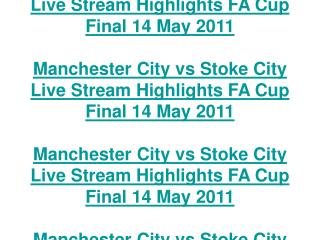 manchester city vs stoke city live stream highlights fa cup