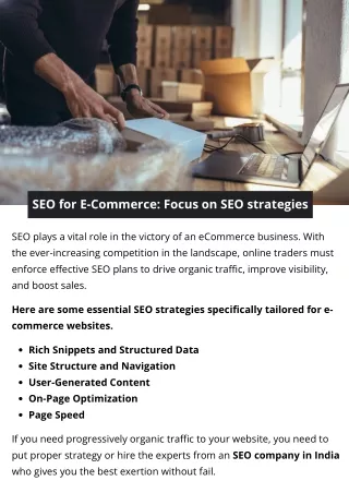 SEO for E-Commerce_ Focus on SEO strategies