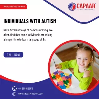 Individuals with autism or Autism Spectrum | Autism Centre in Bangalore | CAPAAR