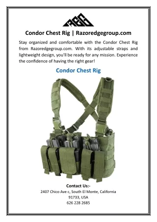 Condor Chest Rig | Razoredgegroup.com