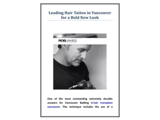 Leading Hair Tattoo in Vancouver for a Bold New Look