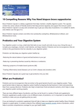 7 Answers to the Most Frequently Asked Questions About bravo probiotic capsules