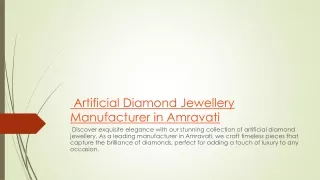 Artificial Diamond Jewellery Manufacturer in Amravati