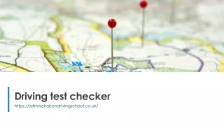 Driving test checker