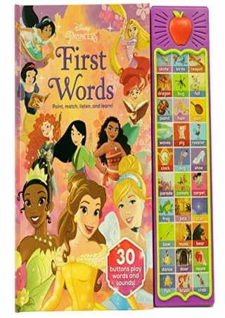 get [PDF] Download Disney Princess Cinderella, Moana, Rapunzel, and More! - First Words: Point,