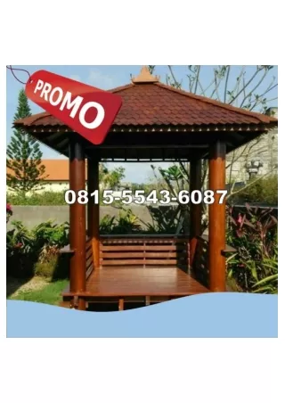 0823-3777-8295 Jual Gazebo Kayu Desain Unik Harga Terjangkau