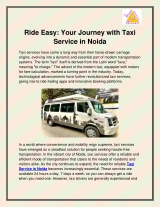 Taxi in Noida