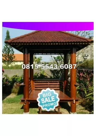 0823-3777-8295 Jual Gazebo Kayu Jati Jogja