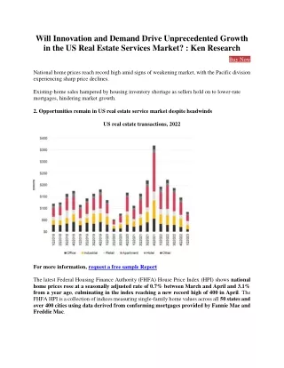 Major US Real Estate Service Companies - Ken Research