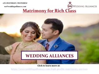 Reputed Matrimony for Rich Class Families