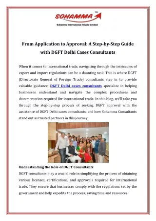 From Application to Approval: A Step-by-Step Guide with DGFT Delhi Cases Consult