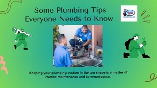 Some Plumbing Tips Everyone Needs to Know