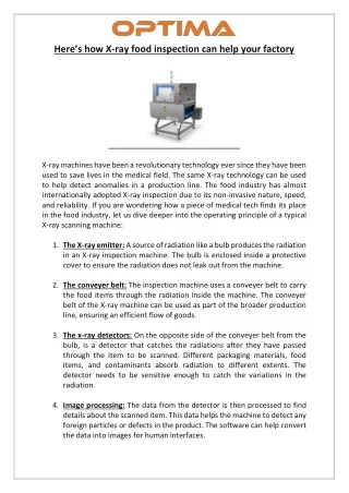 Here’s how X-ray food inspection can help your factory