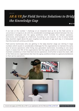 Virtual Tools for Real-world Solutions: AR and VR in Field Services | Simulanis