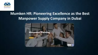 Best Manpower Supply Company in Dubai - Mumken HR