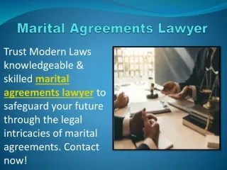 Marital Agreements Lawyer