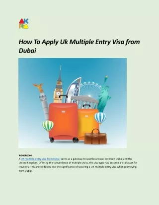 How to Apply UK Multiple Entry Visa from Dubai