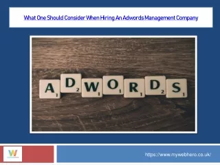 What One Should Consider When Hiring An Adwords Management Company