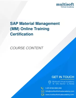 SAP Material Management (MM) Online Training Certification - PPT