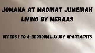 Jomana At Madinat Jumeirah Living E-Brochure