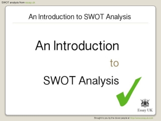 An Introduction To SWOT Analysis | Essay Writing Help