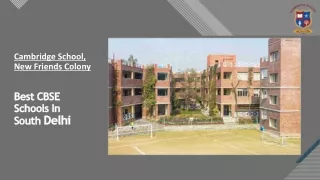 Best CBSE Schools In South Delhi