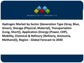 Hydrogen Market Demand – Historical and Future Challenges