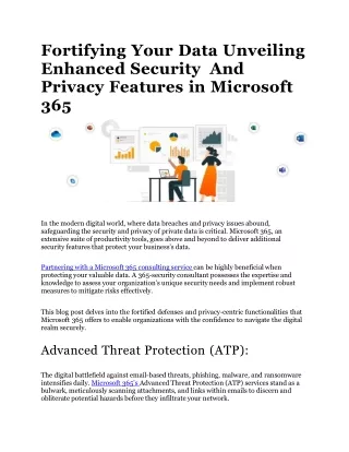 Fortifying Your Data Unveiling Enhanced Security And Privacy Features in Microsoft 365 (1)