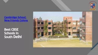 Best CBSE Schools In South Delhi