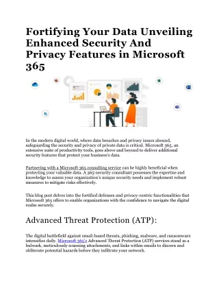 Fortifying Your Data Unveiling Enhanced Security And Privacy Features in Microsoft 365 (1)