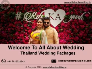 Thailand Wedding packages