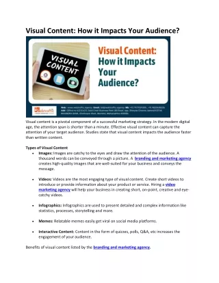 Visual Content  How it Impacts Your Audience