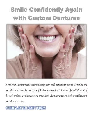 Smile Confidently Again with Custom Dentures