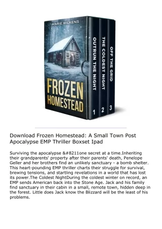 Download Frozen Homestead: A Small Town Post Apocalypse EMP Thriller Boxset Ipad