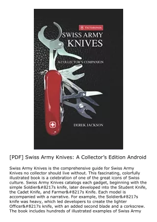 [PDF] Swiss Army Knives: A Collector’s Edition Android