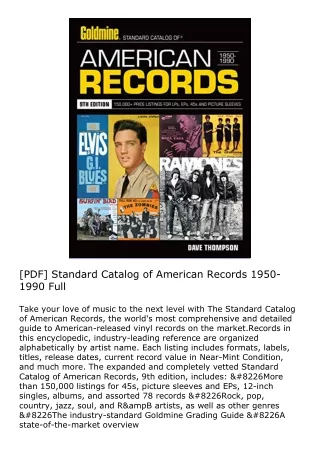 [PDF] Standard Catalog of American Records 1950-1990 Full