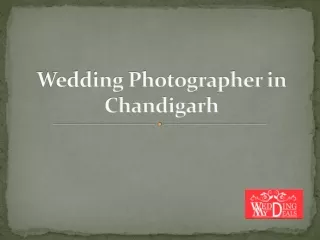 Wedding Photographer in Chandigarh