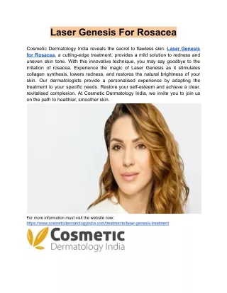 Laser Genesis For Rosacea