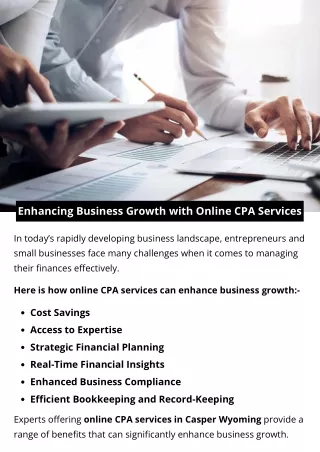 Enhancing Business Growth with Online CPA Services