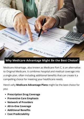 Why Medicare Advantage Might Be the Best Choice?