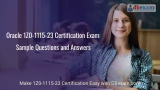 Oracle 1Z0-1115-23 Certification Exam: Sample Questions and Answers