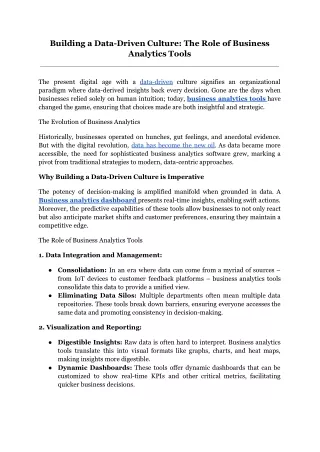 Building a Data-Driven Culture_ The Role of Business Analytics Tools