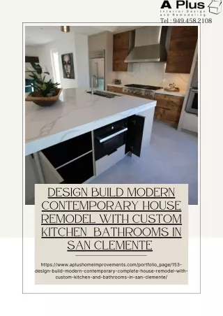Design Build Modern Contemporary House Remodel with custom kitchen bathrooms in San Clemente