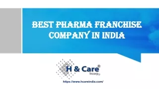 Best Pharma Franchise Company in India