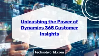 Unlocking Customer Engagement :Dynamics 365 Customer Insights