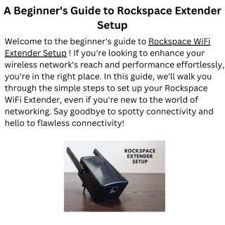 A Beginner's Guide to Rockspace Extender Setup