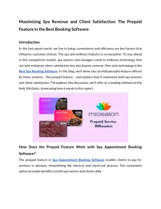 Maximizing Spa Revenue and Client Satisfaction_ The Prepaid Feature in the Best Booking Software