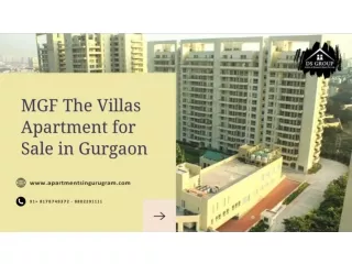 MGF The Villas Apartment on MG Road for Resale | MGF The Villas