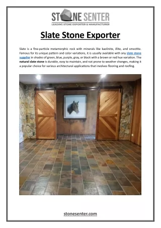 Slate Stone Exporter