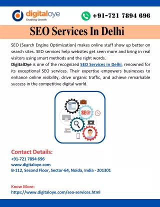 SEO Services In Delhi